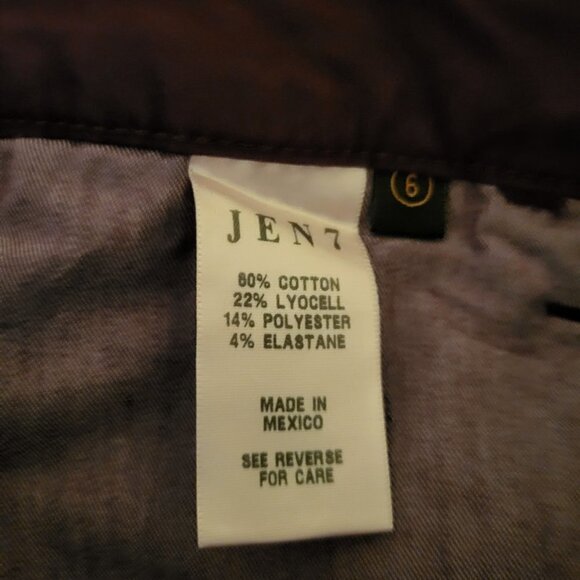 Sateen Slim Straight Leg Jeans JEN7 by 7 For All Mankind Plum Sz 6 NWOT - Picture 8 of 10
